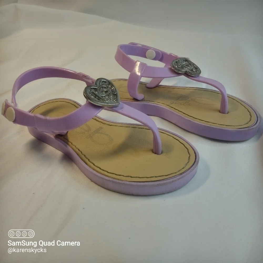 𝅺bebe Girls Lavender Sandals Kids Size 9/10